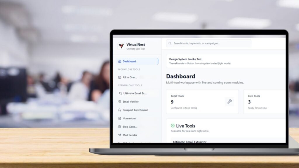 VirtualNest dashboard preview